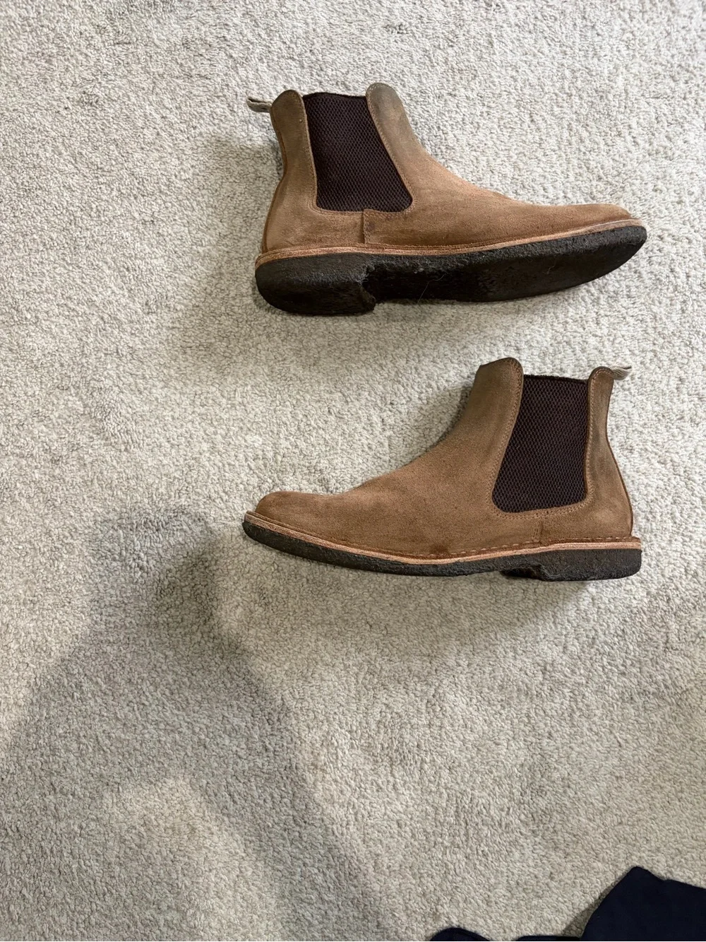 Astroflex Italian Made Chelsea Boots, Men's Brown Suede Size 9 / 42 EU Boots